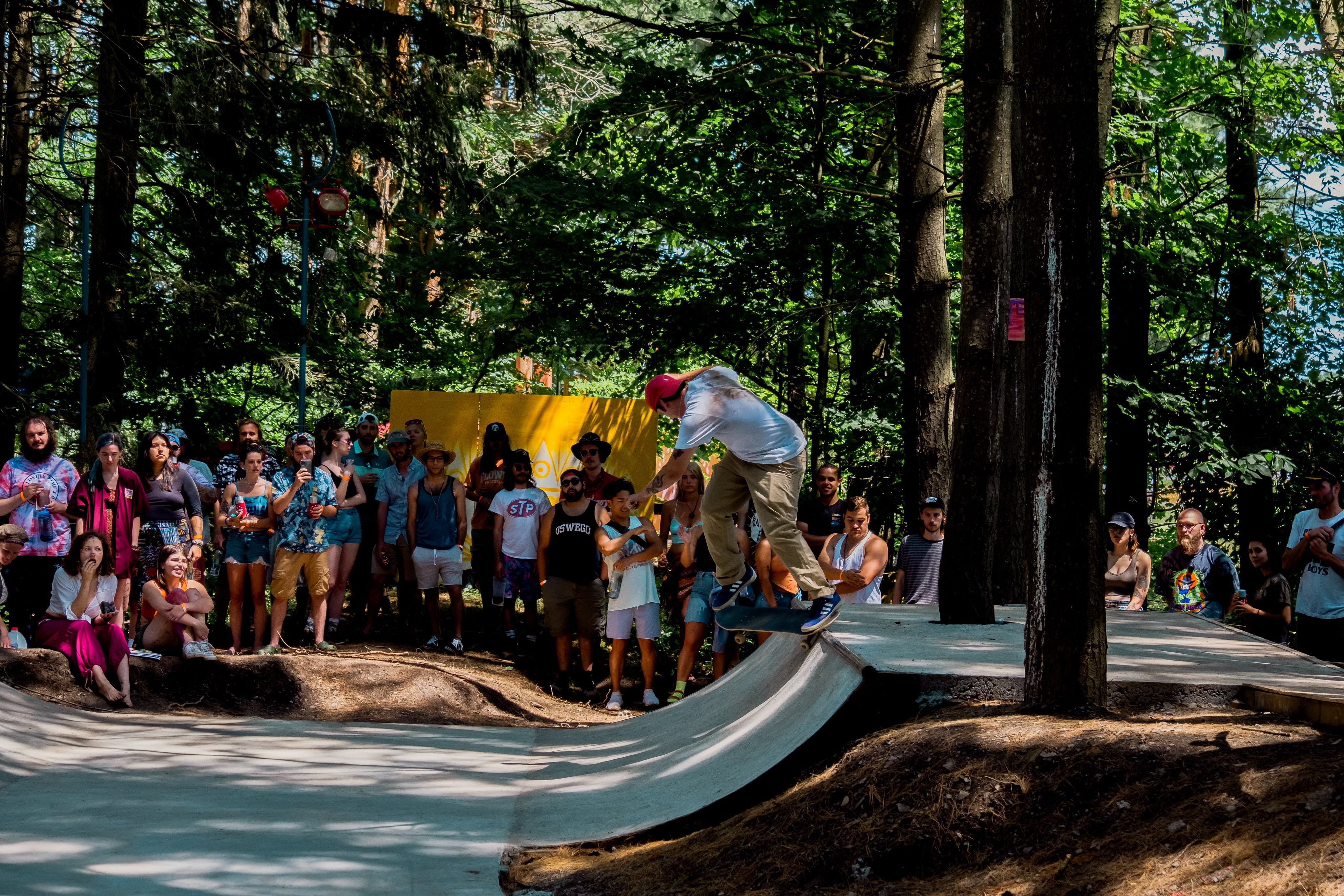 Person skateboarding on a ramp