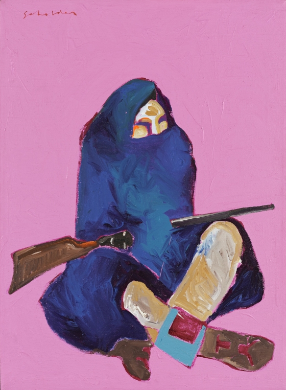 Seated Indian with Rifle (After Remington)