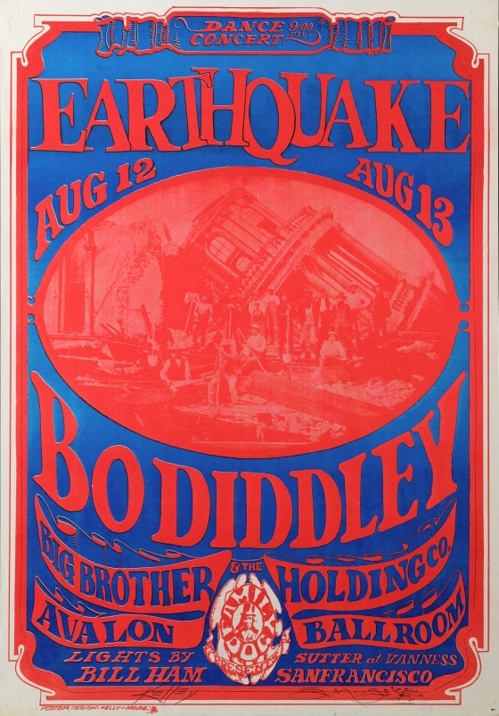 Earthquake; Bo Diddley and Big Brother and the Holding Company at