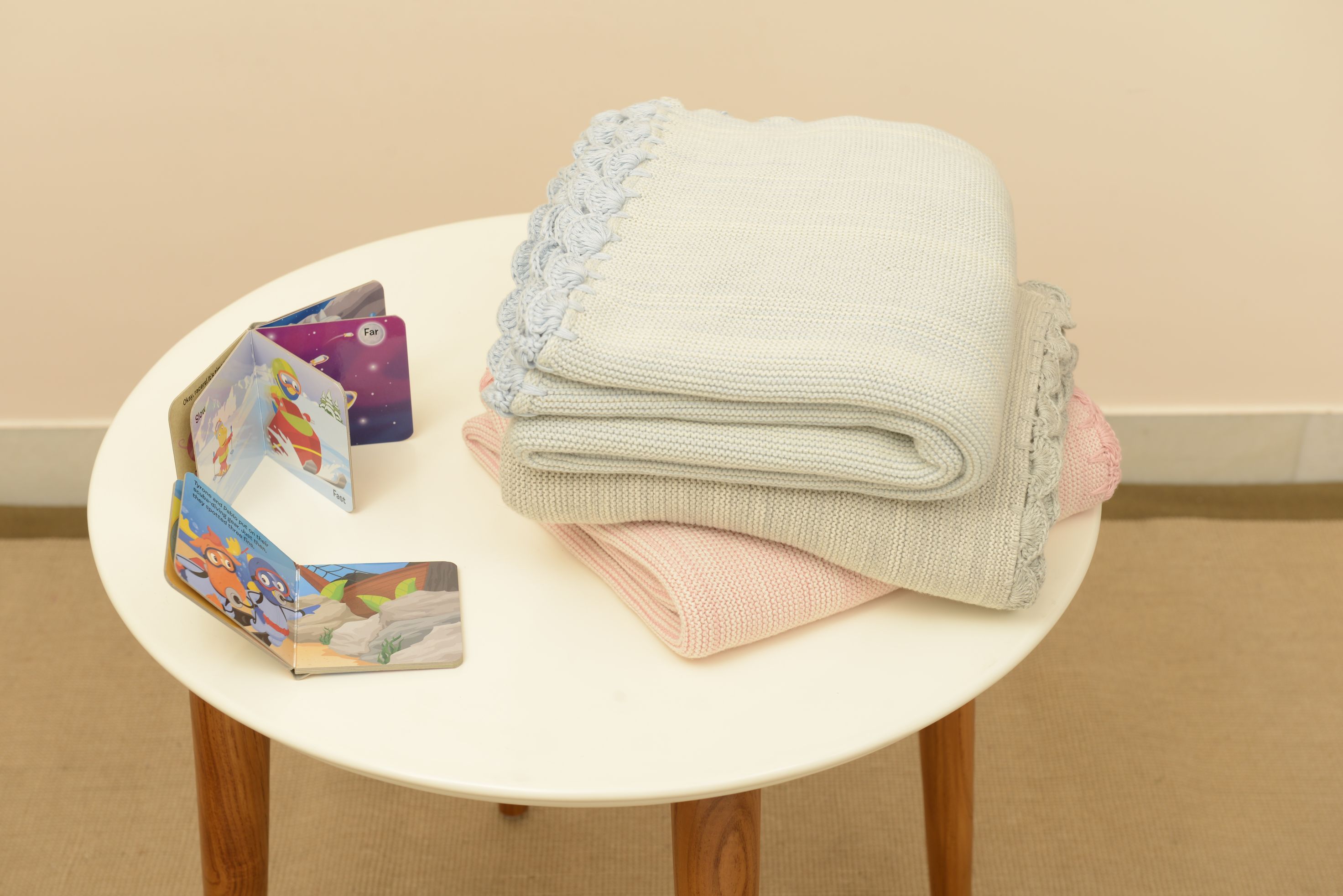 Darzzi Baby Blankets Lily blanket rose quartz/natural