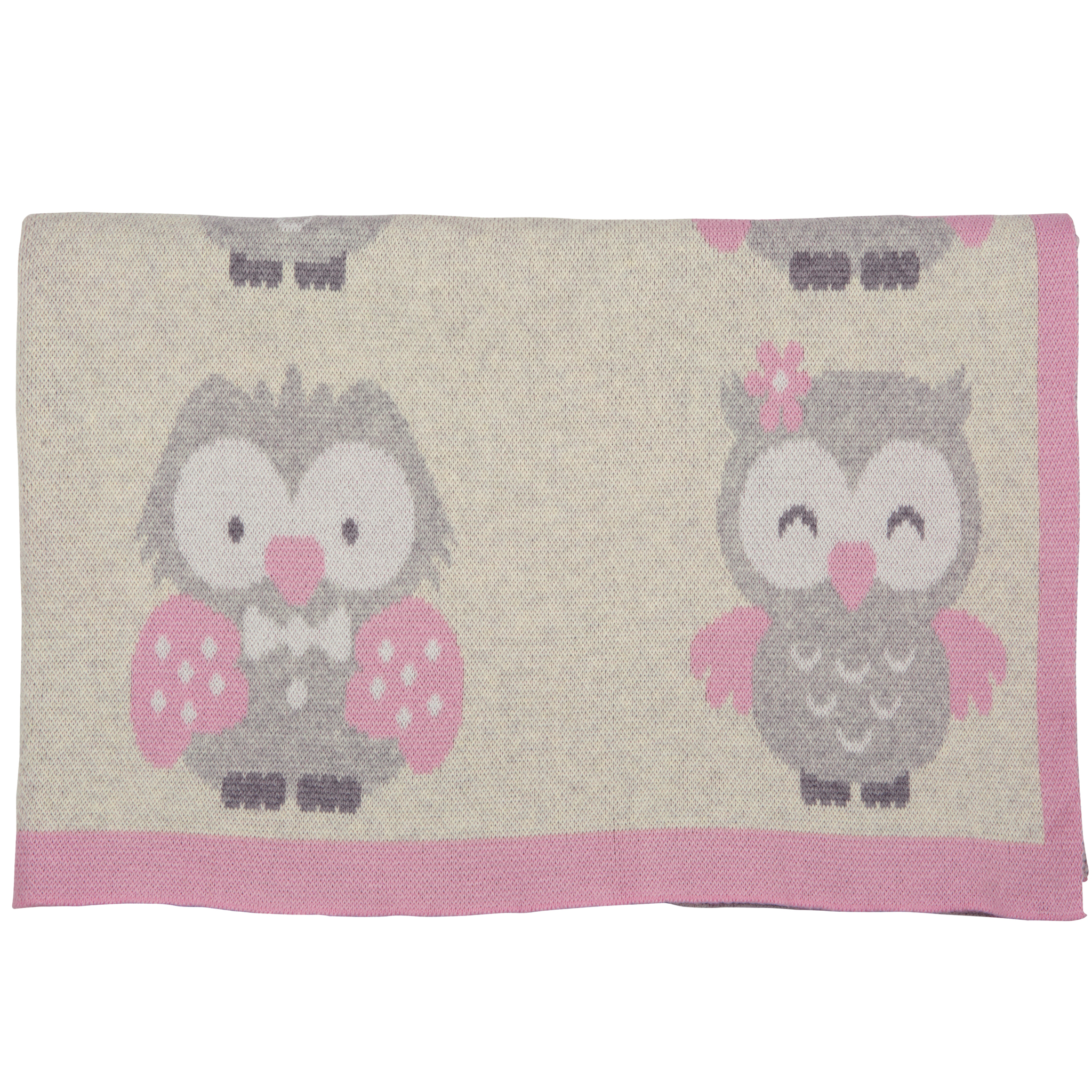 Darzzi Baby Blankets Cute owls baby blanket pink combo