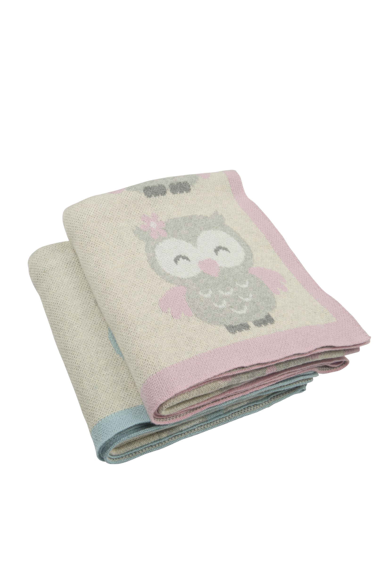 Darzzi Baby Blankets Cute owls baby blanket pink combo