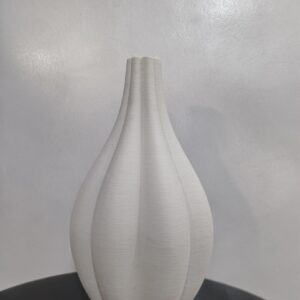 WHITE PLEATED VASE 4742