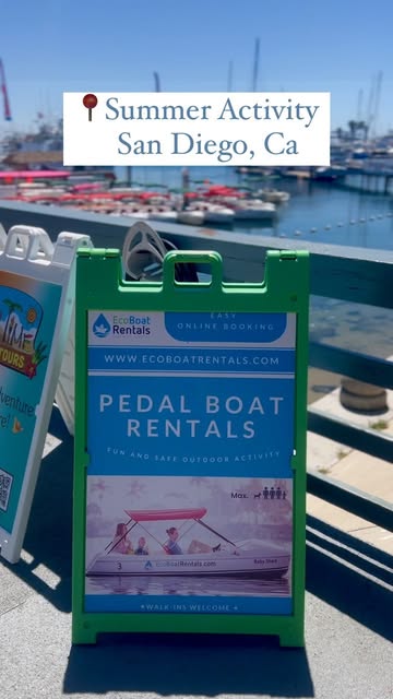 Looking for a unique summer activity here in San Diego? ⛵️

Rent an eco-friendly pedal boat and see the city from a completely different point of view! Bring some snacks or a lunch and enjoy it on the water. You can even bring your dog on the boat! W