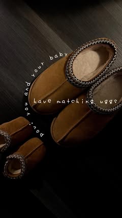 This is your sign to get you and your baby matching Uggs 🤎 @uggcanada @ugg 

Thank you to Riley’s Auntie @emilydsousaaa for his cutie little booties! 🥹🫶🏼