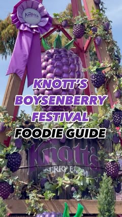 SAVE THIS POST FOR YOUR NEXT KNOTT’S TRIP💜✨

Did you know that during the Knott’s Boysenberry Festival, they offer tasting cards that allow you to try multiple seasonal food offerings?!?

Each card allows you to pick 6 menu items out of the select b
