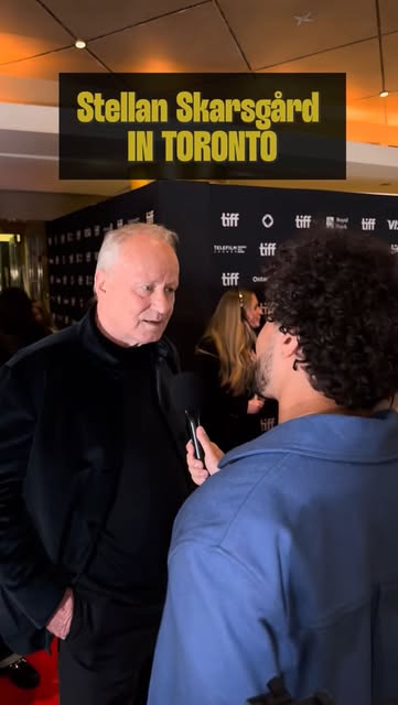 Stellan Skarsgård chats about his family and his work-life balance at the Sentimental Value premiere at TIFF. 

📍@tiff_net
🎥 @tpatzz @tayrontoo