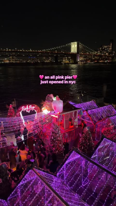 @pinkpiernyc opens tomorrow 💕 Head to our link in bio ➡️ @NYbucketlist to reserve your spot at the Pink Pier open through March 1 🌷Grab a date or bestie and make some memories including:
🧁Dining in a heated all-pink waterfront glasshouse
🍹Delicio