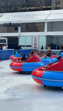Bumper Cars on Ice just returned TODAY in NYC! Rides are 10 minutes long and tickets can be reserved online. Enjoy from now until February 28th! 

💰: Tickets start at $23
📍: Bryant Park Winter Village in Manhattan 

#NewYorkCity #DateIdeas #ThingsT