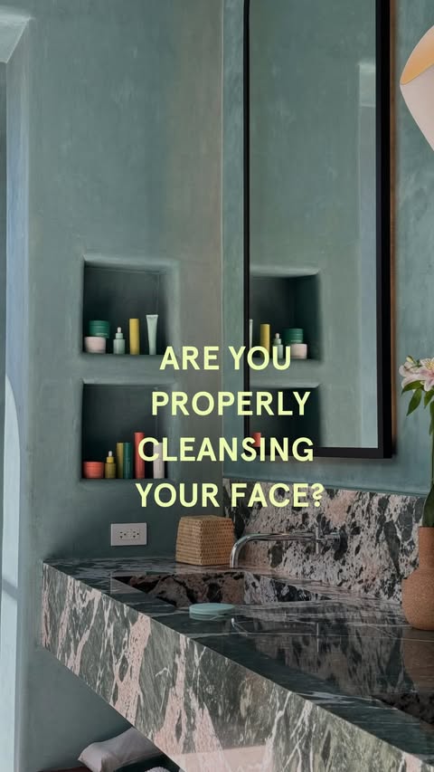 It’s so tempting to rush through this step but i am tellingggg you it’s SO important. You don’t need anything special to cleanse your face with besides your hands, but on your second cleanse make sure to do it for at least 30 seconds. Your first clea