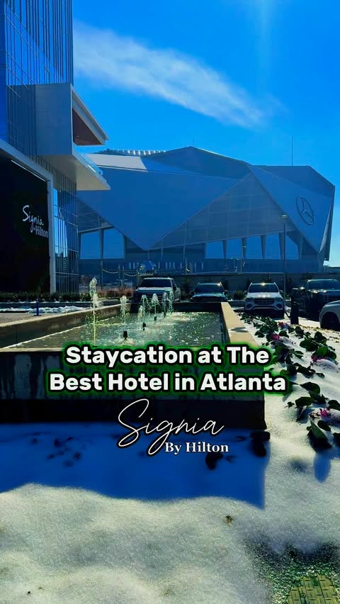 Best Staycation EVER! @signiabyhiltonatlanta exceeded my expectations by a mile, EVERYTHING was perfect. This is easily one of the most beautiful hotels in Atlanta. As soon as you walk in you are greeted by one of the best hotel staffs I’ve had the p