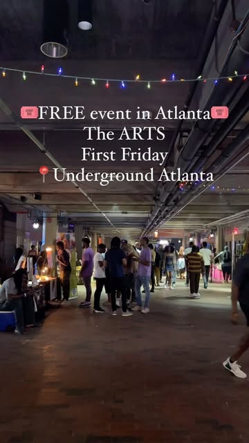 Free event in Atlanta at @underground_atlanta ! Every first Friday of the month from 9pm-3am, @theartsatlanta has an art festival showcasing different vendors, food and art for purchase. If you RSVP early enough, you can get in for free! There’s a ba