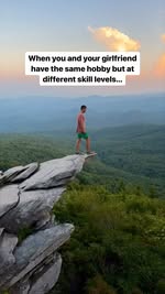 Who else can relate?😂

🤔Are you an adrenaline junkie like Trevor, or are you more fearful of heights like Riley? 

🙋🏼‍♀️Riley is terribly afraid of heights and only does stunts like these when we want an awesome photo together or when the sunset 