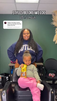 Daddy said we can loc her hair 🥳🥳 but first we got a few styles to do😉