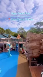 🛝 If you’re looking for a playground that has it all then head to Sugar Sands Park in Boca Raton! It has a splash pad, toddler section, variety of swings, and even an indoor science museum and outdoor science garden! The carousel is open during the 