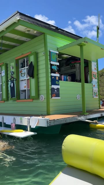 Lime Out is literally in the middle of the ocean on the U.S. Virgin Island of St. John, accesible by boat ONLY. They have a shuttle you can take or you can find your own way there. 

They have cocktails, fresh juices and a variety of specialty tacos 