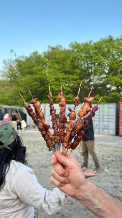 Everything I ate at the @queensnightmarket part 1🥟🍽️ 

- @sholaybbq 
- Gi Hin Mama Food
- @blintzbox 
- @trinitreatsqueens 
- @nansensenyc