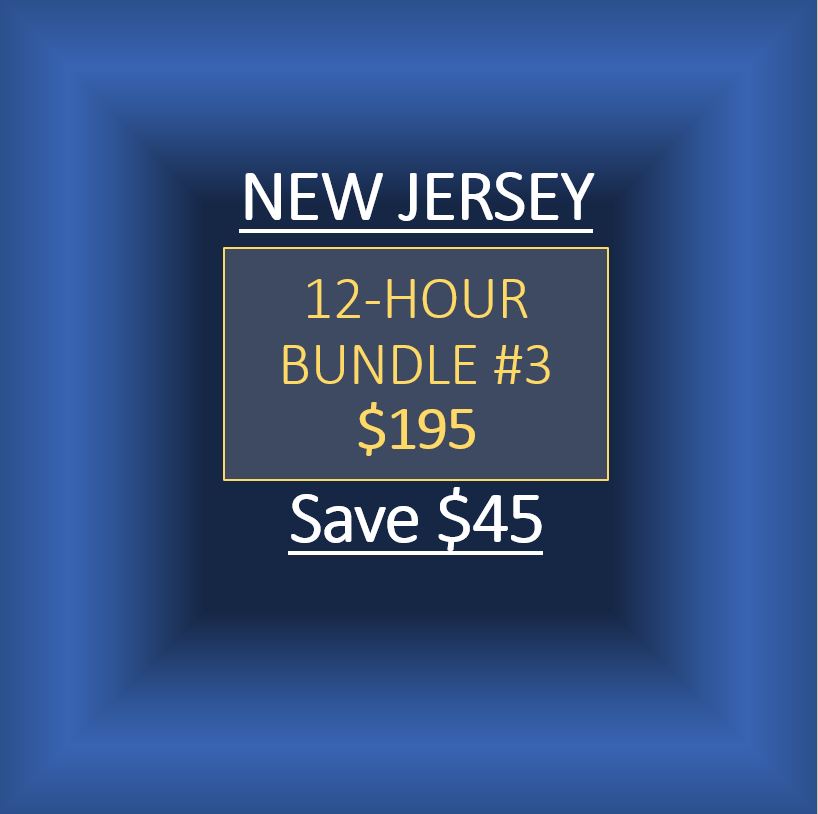 NEW JERSEY 12HOUR BUNDLE 3 FOR 195 DC Hours