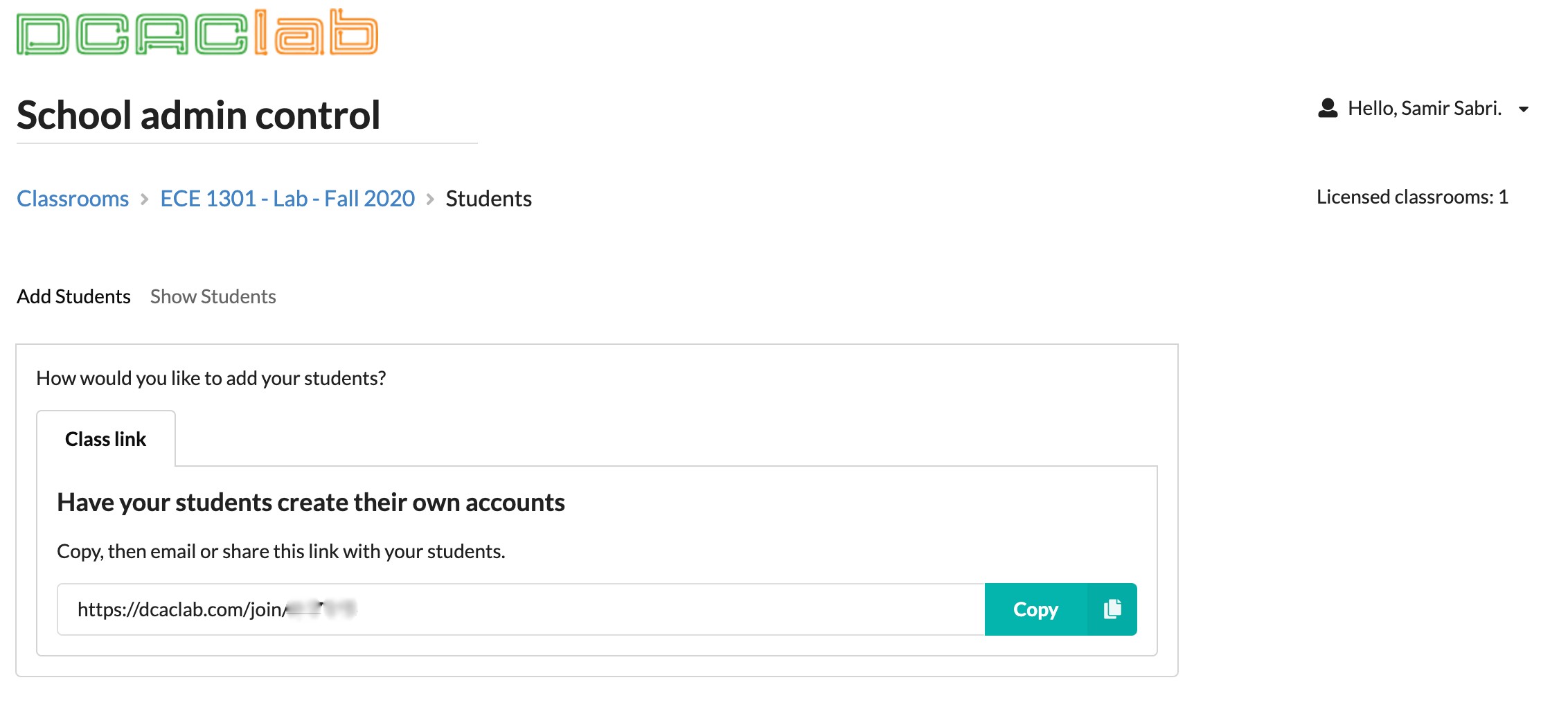Classrooms Management DCAClab Classrooms Management DCAClab