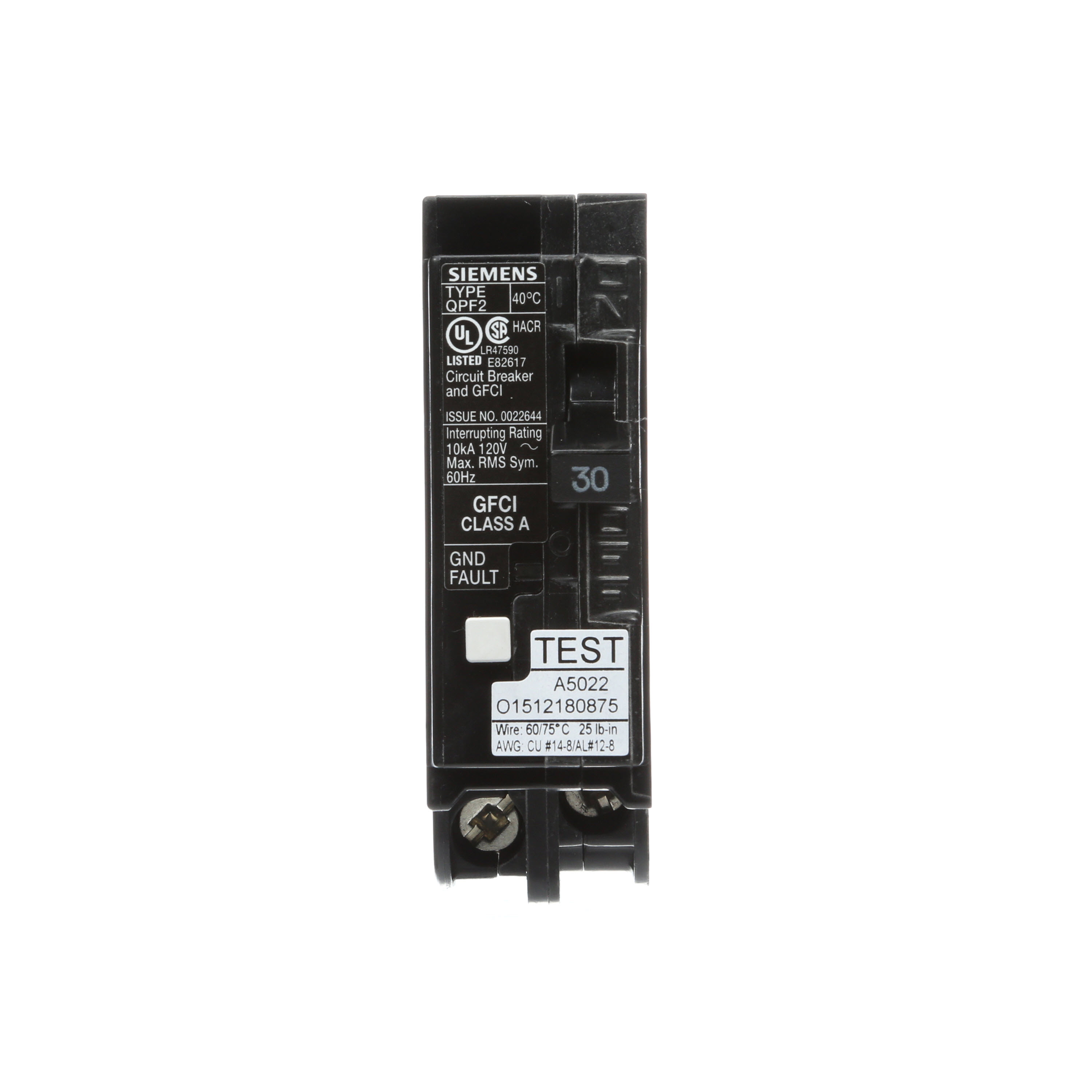 Product image for Siemens QF130AHH HPQF2 BRKR,1P,1
