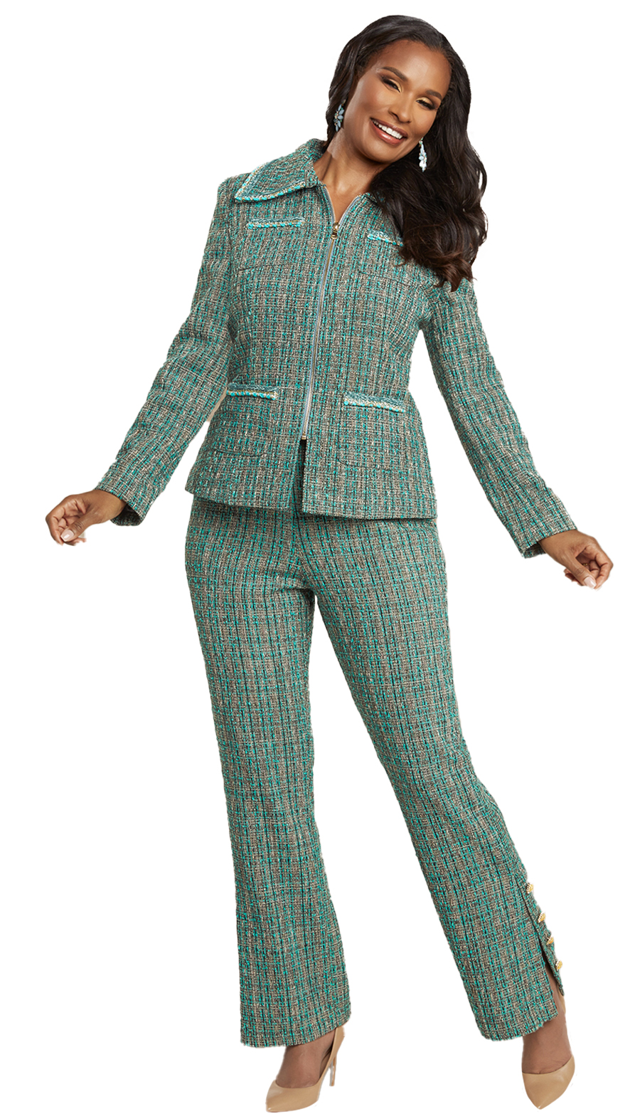 Donna Vinci Denim Jacket 8457PC-White main image 1