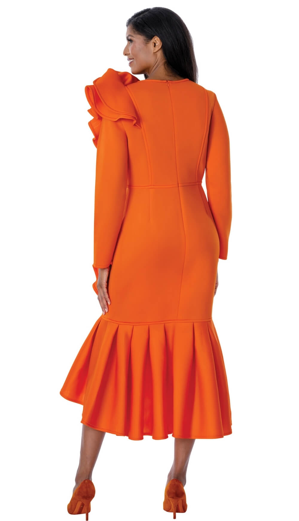 orange scuba dress MATTHEW BRUCH Strapless Mini Dress in Orange Scuba