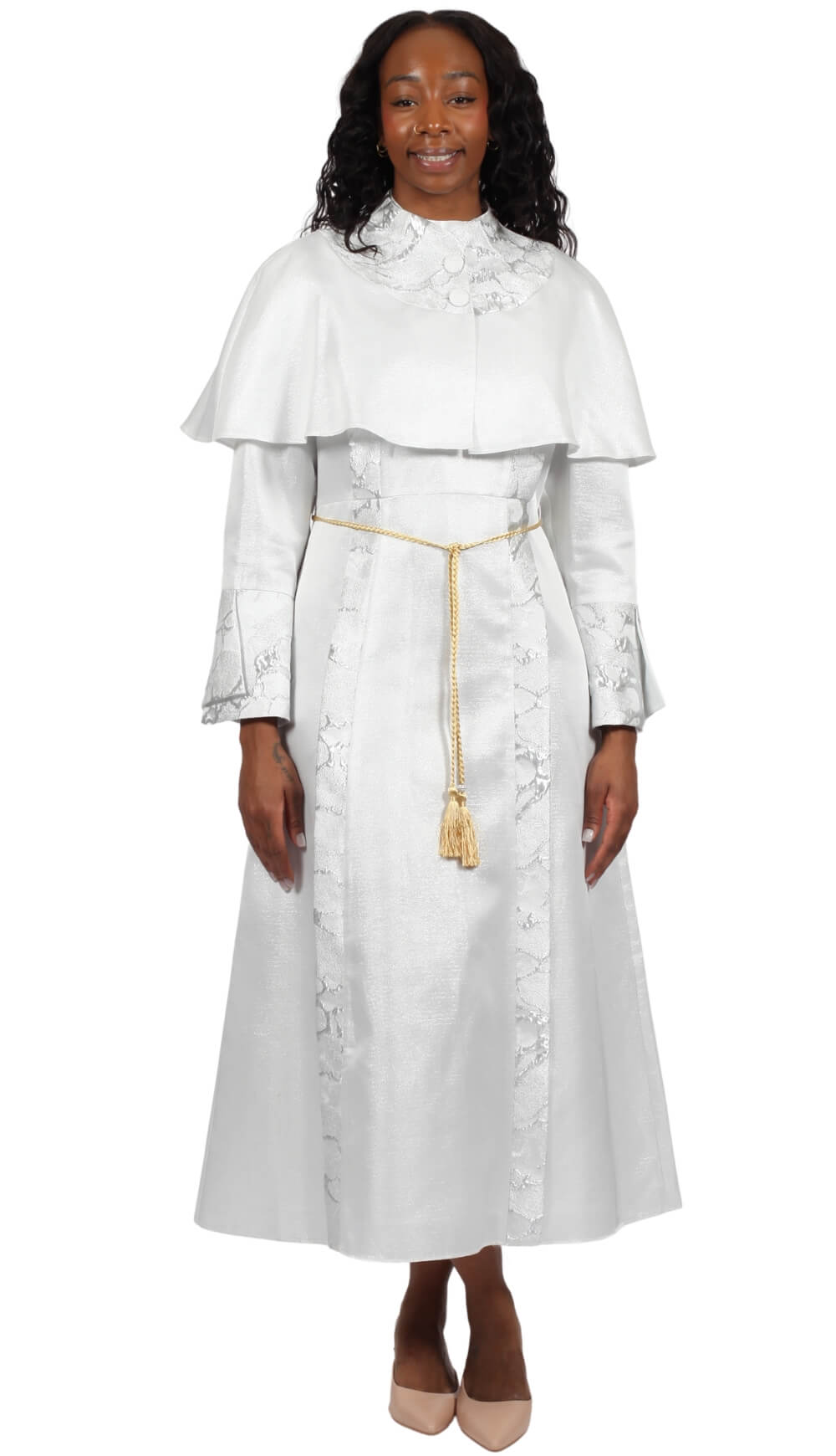 white clergy dress Cassock Robe, Traditional Priest Vestment, Roman Collar, Church Attire our womens clergy attire is versatile enough to suit any occasion Alvivi Women Church Clergy Dress