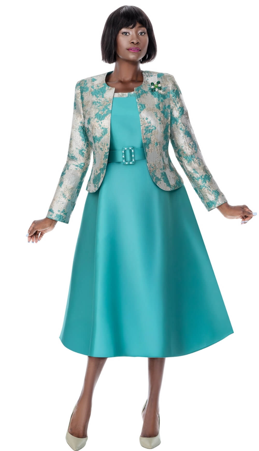 terramina - women's church suits and evening dresses Terramina Church Suit 7125-Black