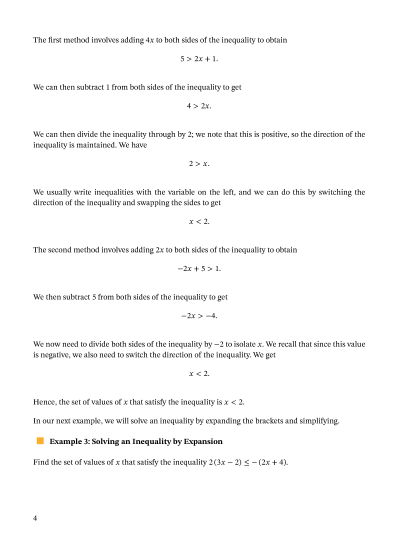 Lesson: Linear Inequalities | Nagwa