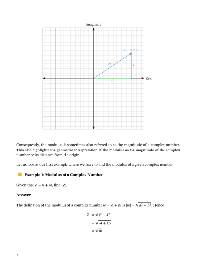 Lesson: Modulus of a Complex Number | Nagwa
