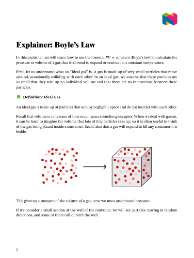 Lesson: Boyle’s Law | Nagwa