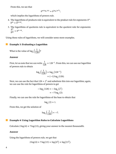 Lesson: Evaluating Logarithms | Nagwa