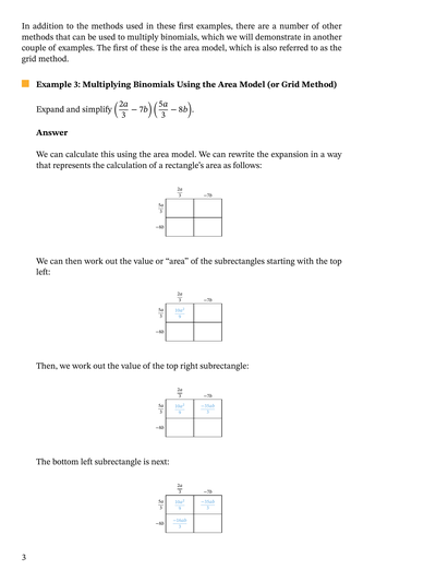 Lesson: Multiplying Binomials | Nagwa