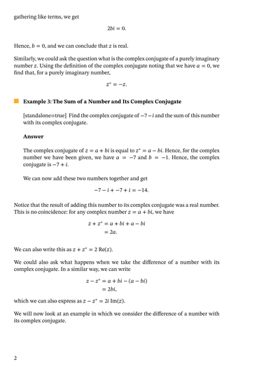 Lesson: Complex Number Conjugates | Nagwa