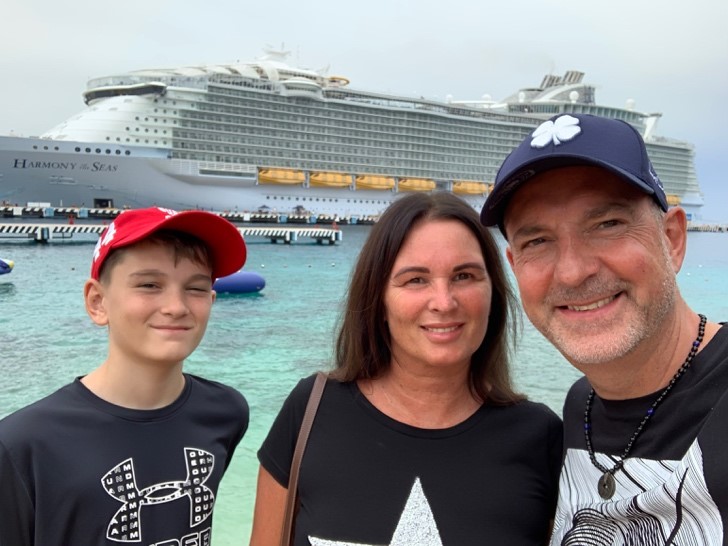 Carl Allen with His Family