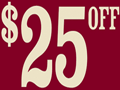 $25 Off on Orders $75+, Free Shipping