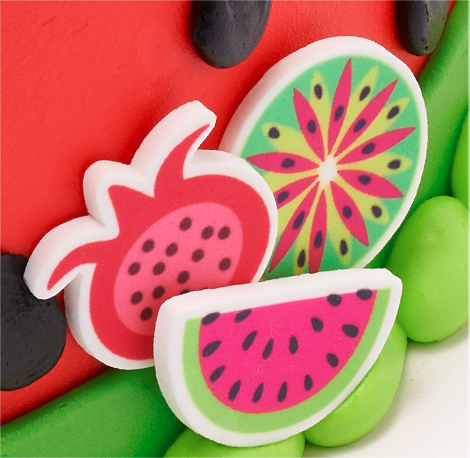 Vibrant Fruit on Bottom of Cake Closeup