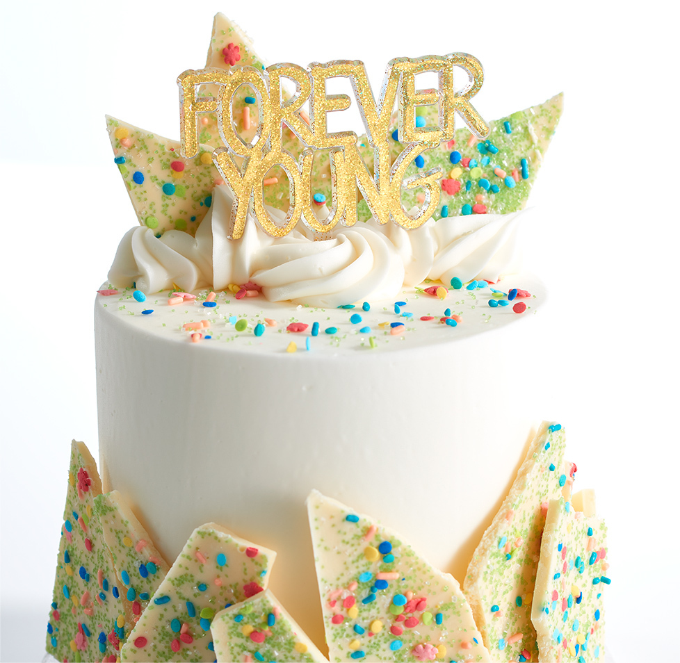 Forever Young Layon and Chocolate on Top of Cake