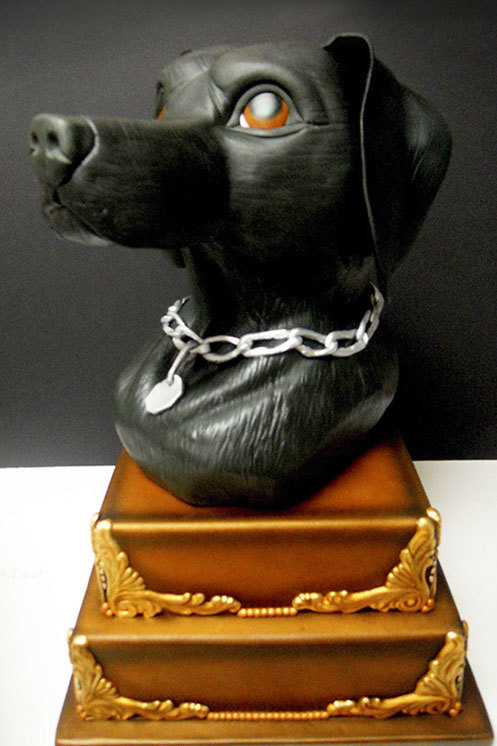 Cake Decorator Spotlight Dog Head Cake