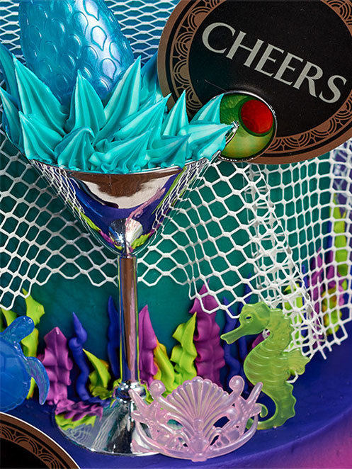 Mermaid Cheers Cake Closeup