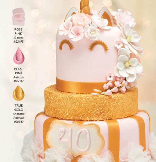 Gold Unicorn Cake