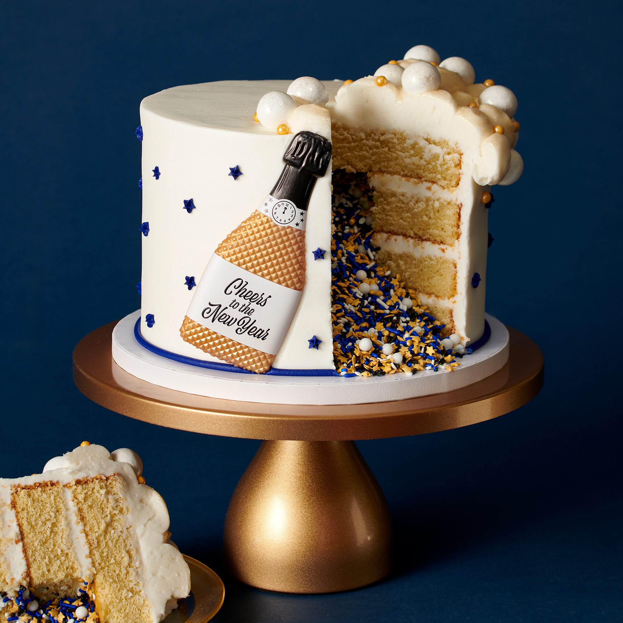 Cheers to the New Year Cake Design