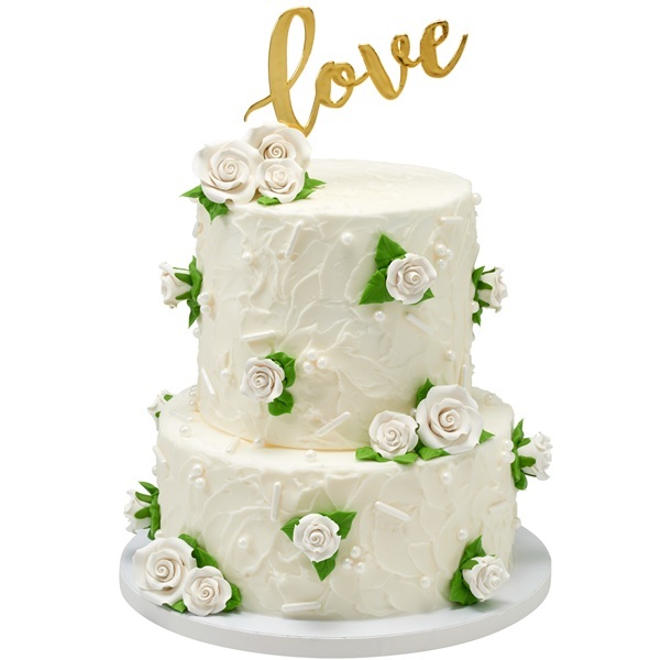 Golden Love Cake Design