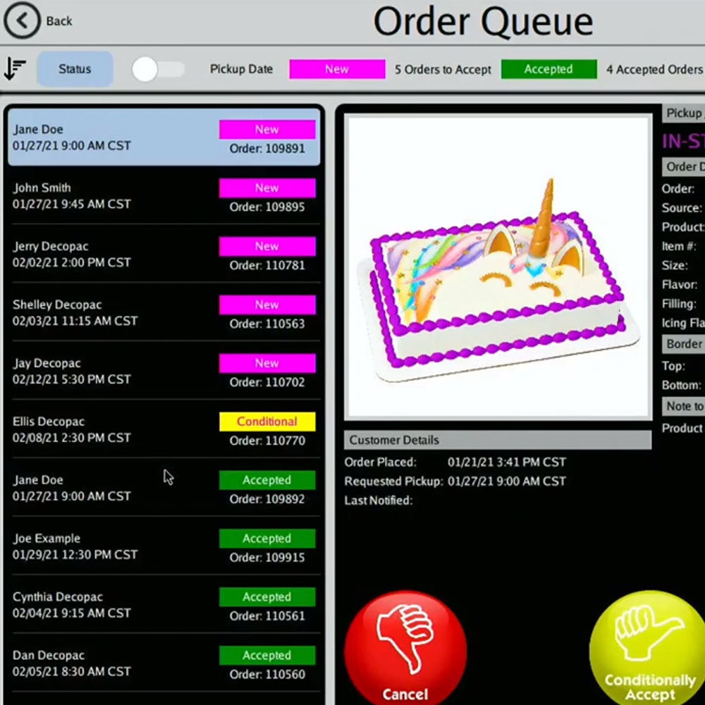 PhotoCake LIVE: How to Conditionally Accept an Order