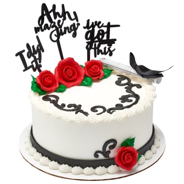 Inspiration Rose Graduation Cake Design