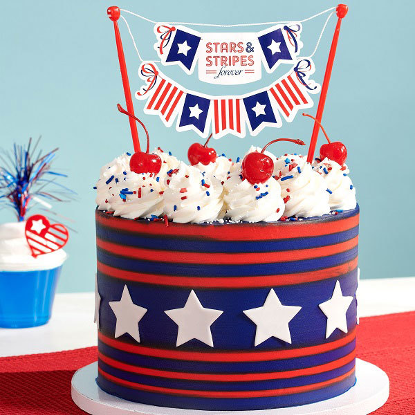 Patriotic Fanfare Cake Design