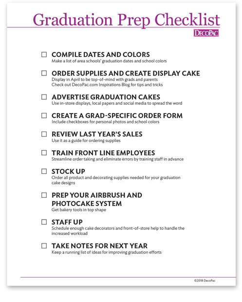 Graduation Checklist