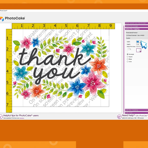 How to: Create a custom size media with PhotoCake®