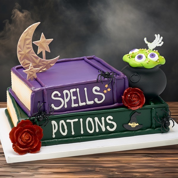 Witch’s Reading List Cake Design