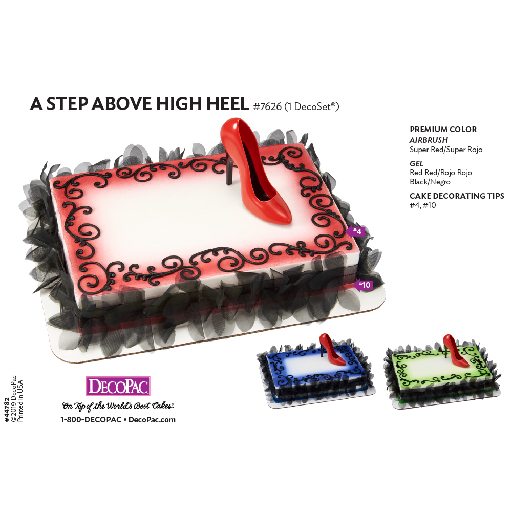A Step Above High Heel Cake Decorating Instruction Card Decopac